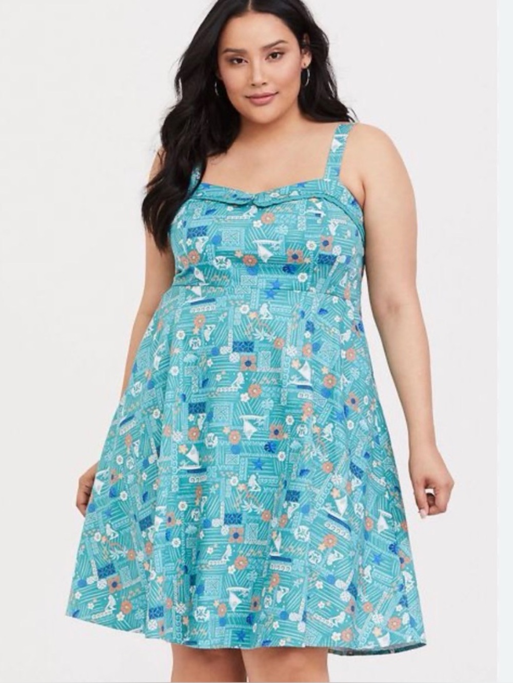 Her Universe Disney Moana Dress In Vibrant Teal - Plus Size 28